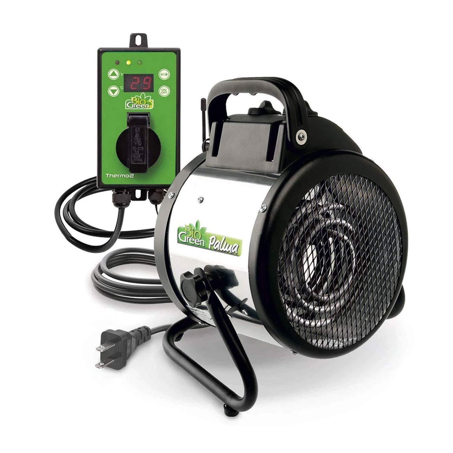 BioGreen PALMA Electric Greenhouse Heater & Fan with Digital Thermostat, 1500W