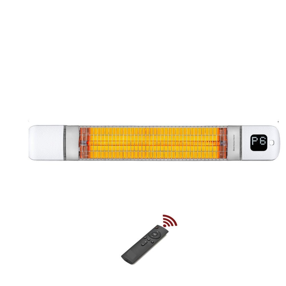 Luxeva 2-in-1 Wall-Mounted & Freestanding Infrared Heater, 1500W, IP55, Remote