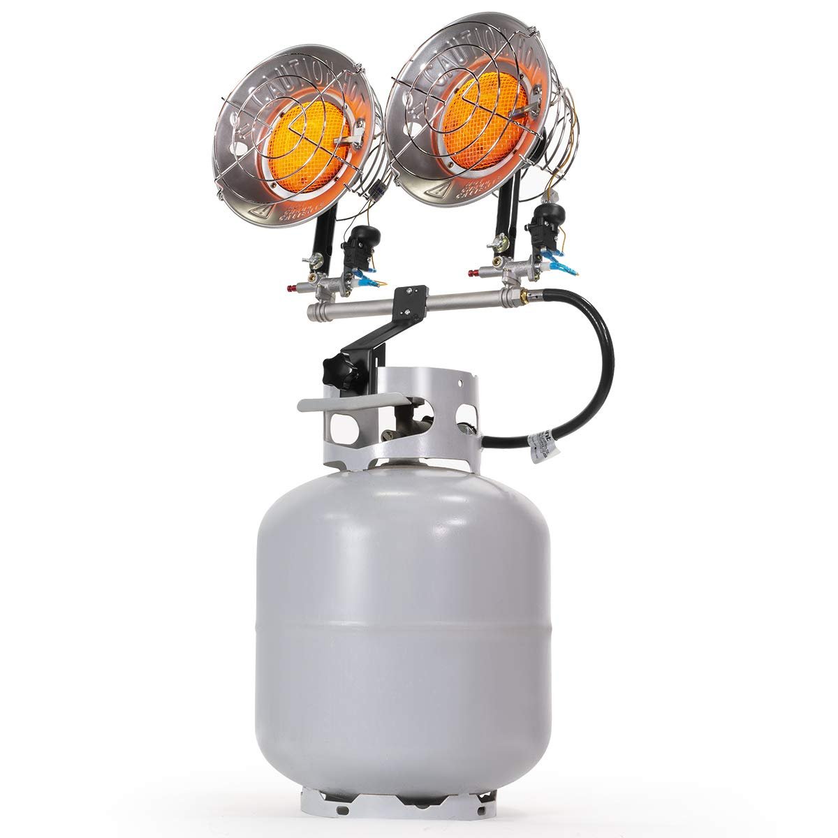 XtremepowerUS 30,000 BTU Propane Tank-Top Infrared Heater, Dual Burner